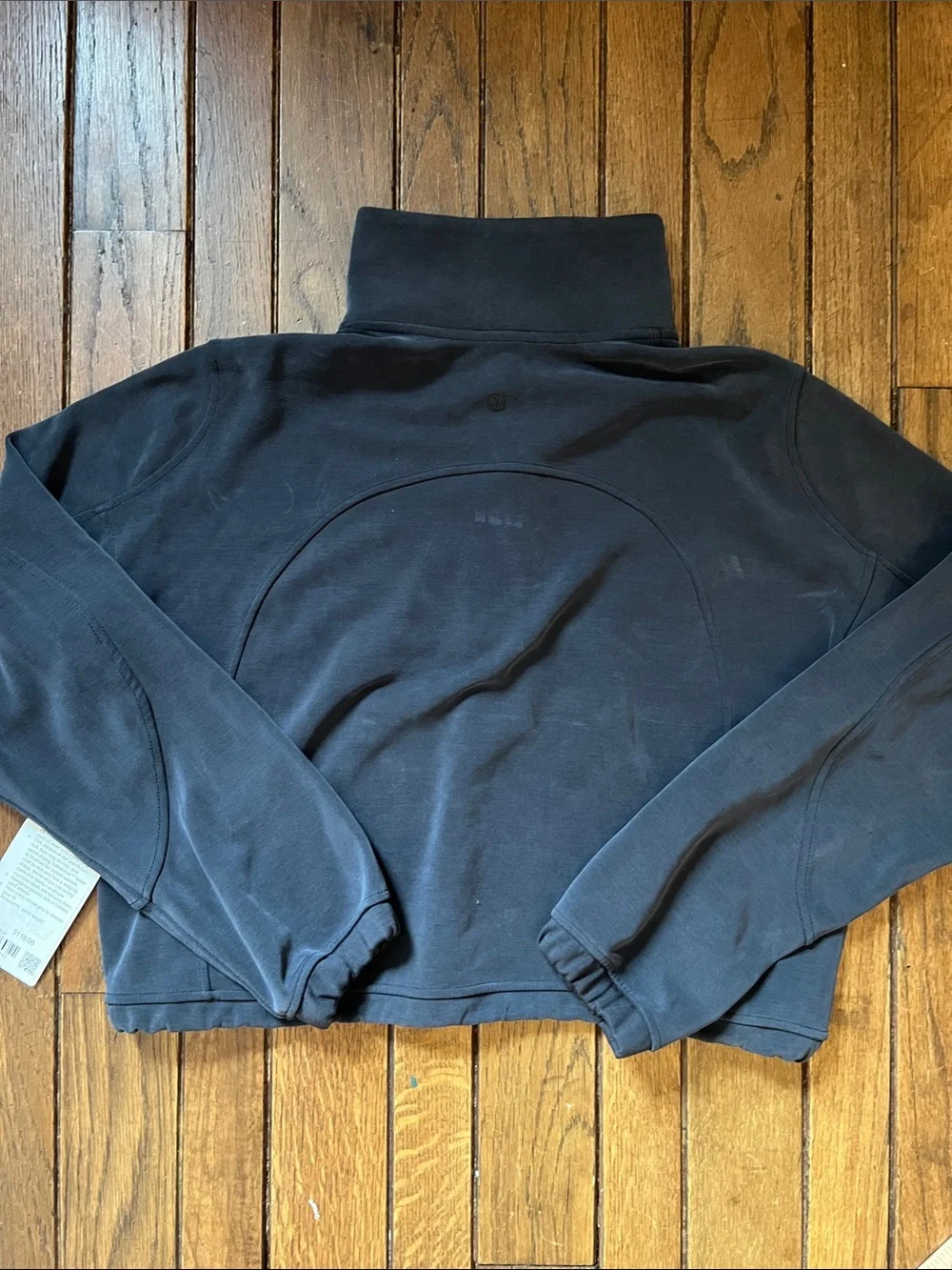 Lululemon Black Softstreme Half Zip Pull Over Sweatshirt Size 6 New With Tags